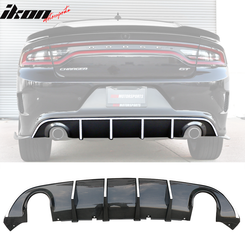 2015-2023 Dodge Charger SRT V3 Rear Diffuser with Reflective Tape PP