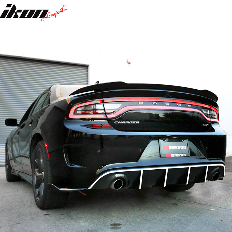 2015-2023 Dodge Charger SRT V3 Rear Diffuser with Reflective Tape PP