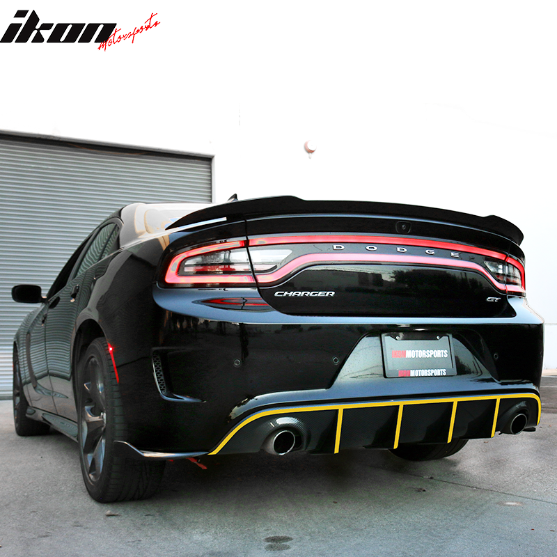 2015-2023 Dodge Charger SRT V3 Rear Diffuser with Reflective Tape PP