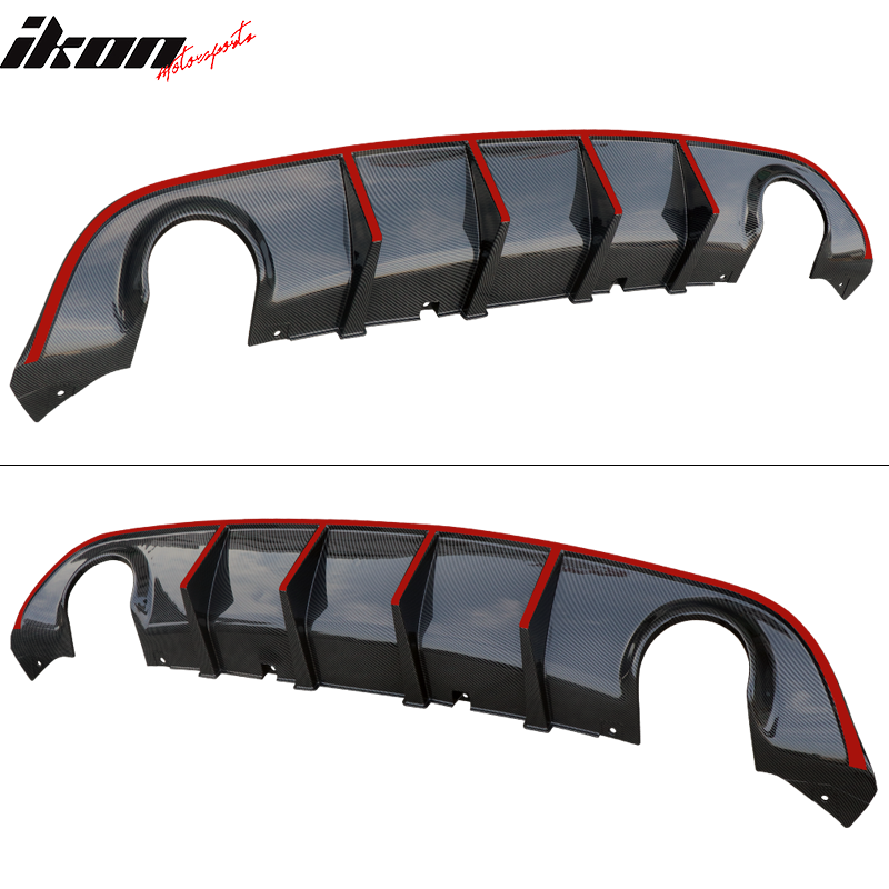 2015-2023 Dodge Charger SRT V3 Rear Diffuser with Reflective Tape PP