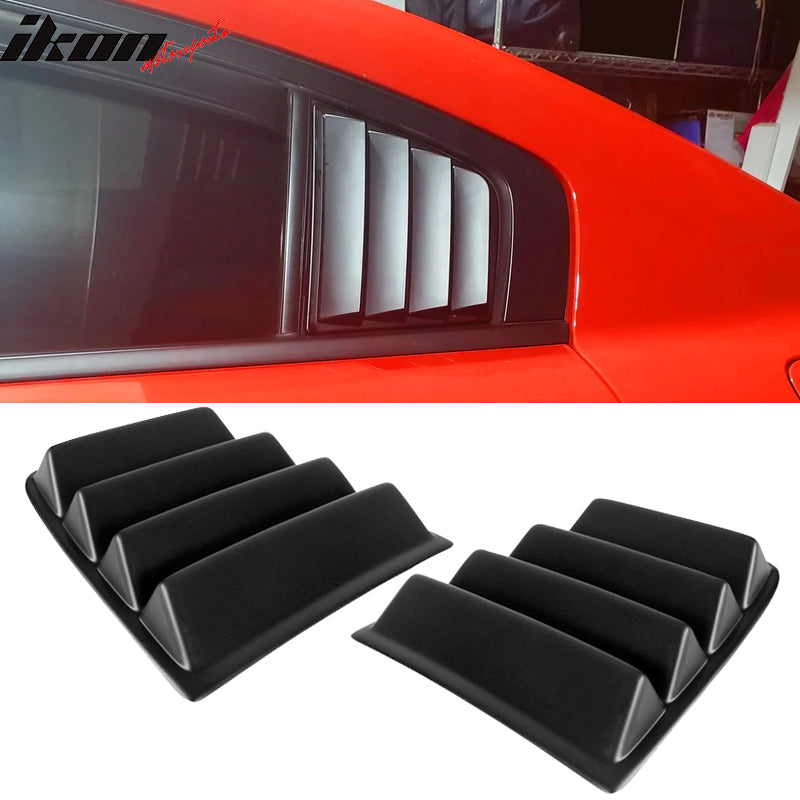 2011-2023 Dodge Charger Unpainted Rear Window Louver Side Vent ABS PP