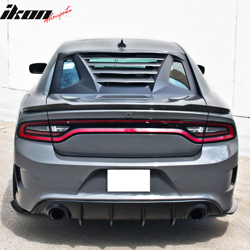 2011-2023 Dodge Charger Unpainted Rear Window Louver Side Vent ABS PP