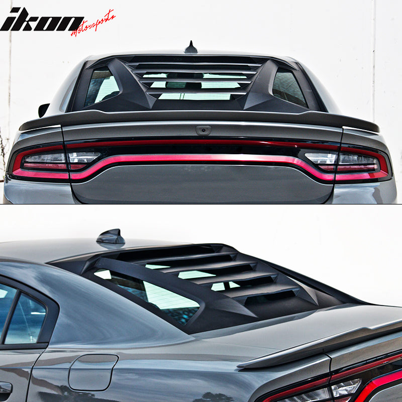 2011-2023 Dodge Charger Unpainted Rear Window Louver Side Vent ABS PP