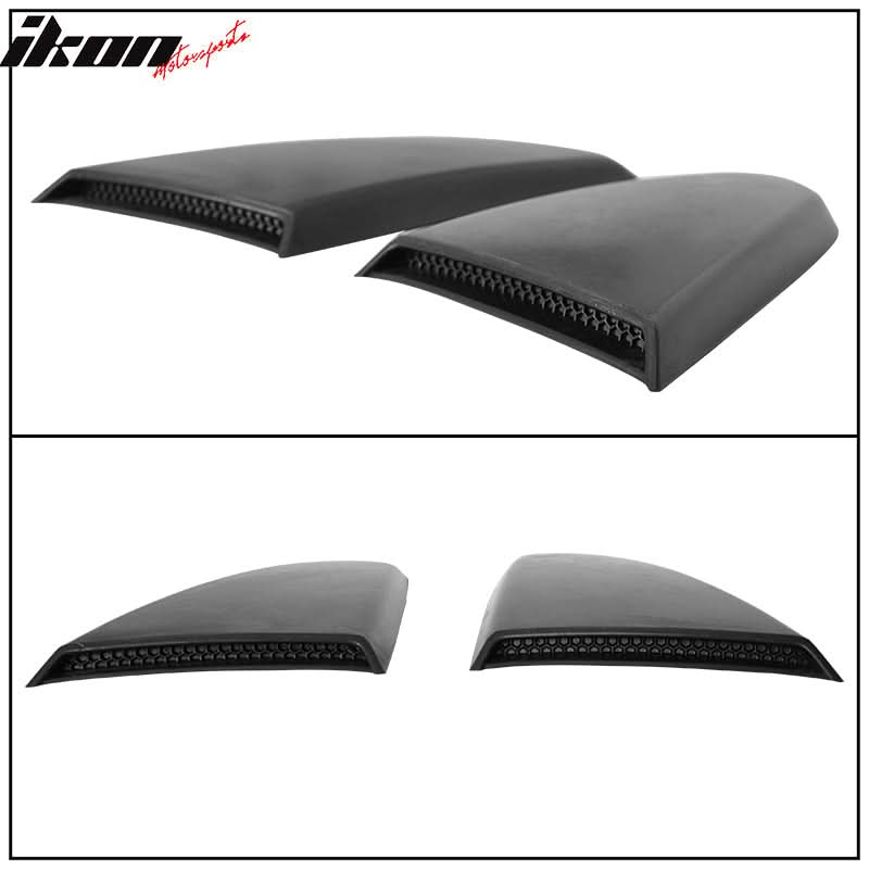 2015-2023 Ford Mustang Coupe Matte Black Rear Side Window Louver ABS
