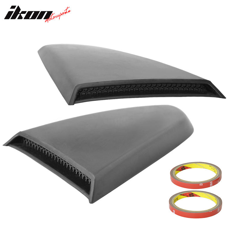 2015-2023 Ford Mustang Coupe Matte Black Rear Side Window Louver ABS