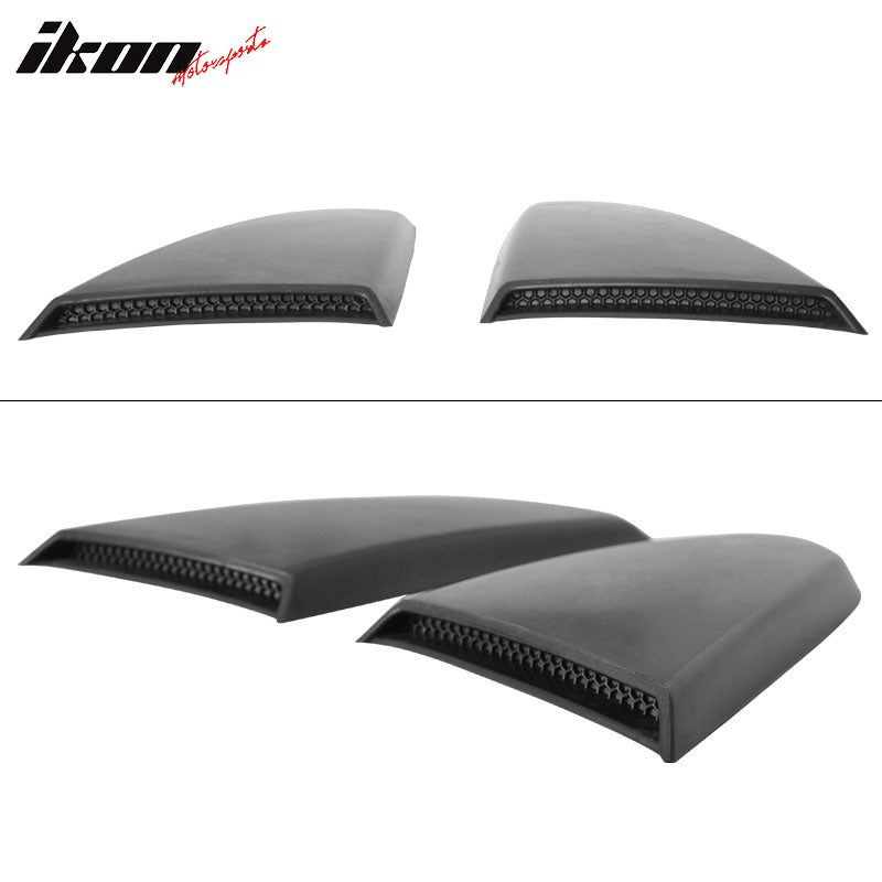 2015-2023 Ford Mustang Coupe Matte Black Rear Side Window Louver ABS