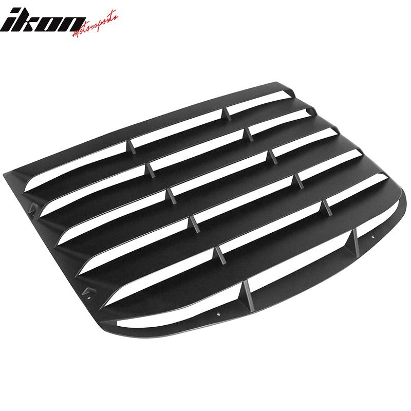 2015-2023 Ford Mustang GT Style Black Rear Side Window Louver ABS