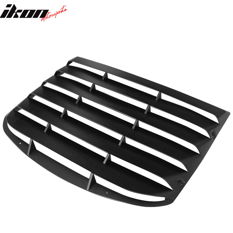 2015-2023 Ford Mustang GT Style Black Rear Side Window Louver ABS