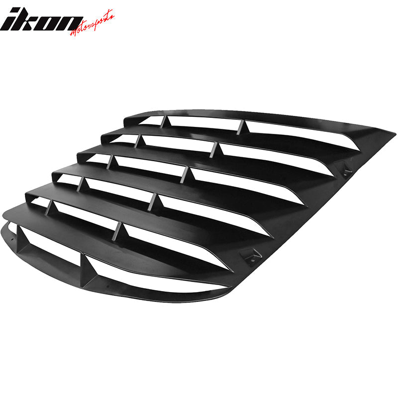 2015-2023 Ford Mustang GT Style Black Rear Side Window Louver ABS