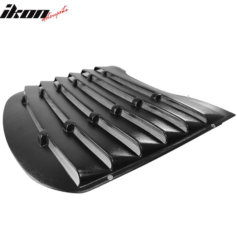 2015-2023 Ford Mustang V Style Matte Black Rear Side Window Louver ABS