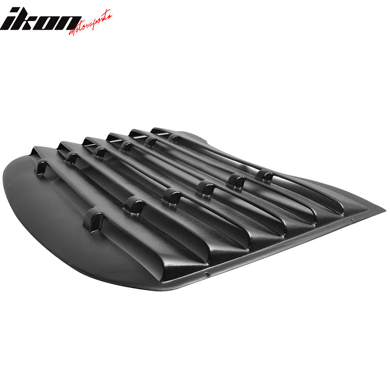 2015-2023 Ford Mustang V Style Matte Black Rear Side Window Louver ABS