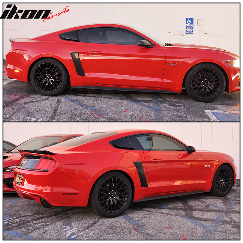 2015-2023 Ford Mustang GT Style Rear Fender Scoop Side Window Louver