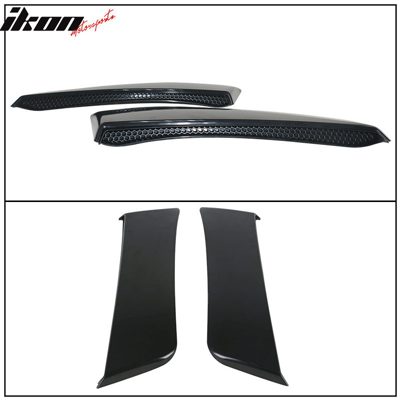 2015-2023 Ford Mustang GT Style Rear Fender Scoop Side Window Louver