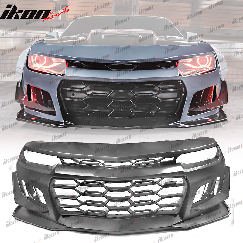2014-2015 Chevy Camaro 1LE Style Front Bumper Cover w/ Amber Fog Light