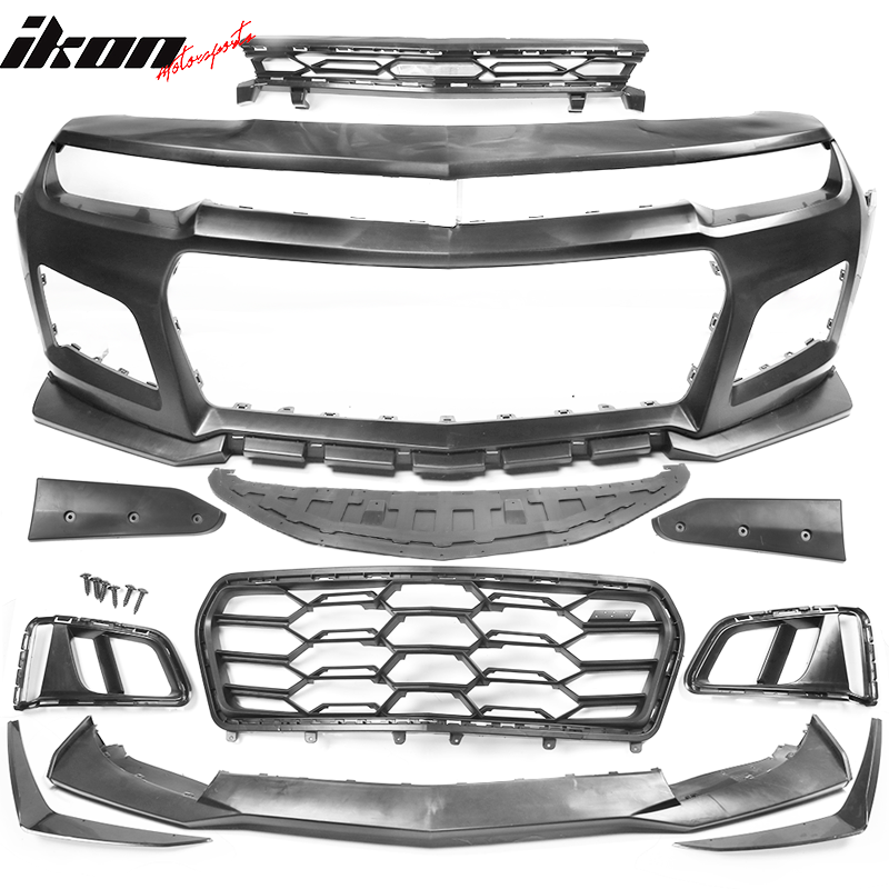 2014-2015 Chevy Camaro 1LE Style Front Bumper Cover PP + Hood Cover