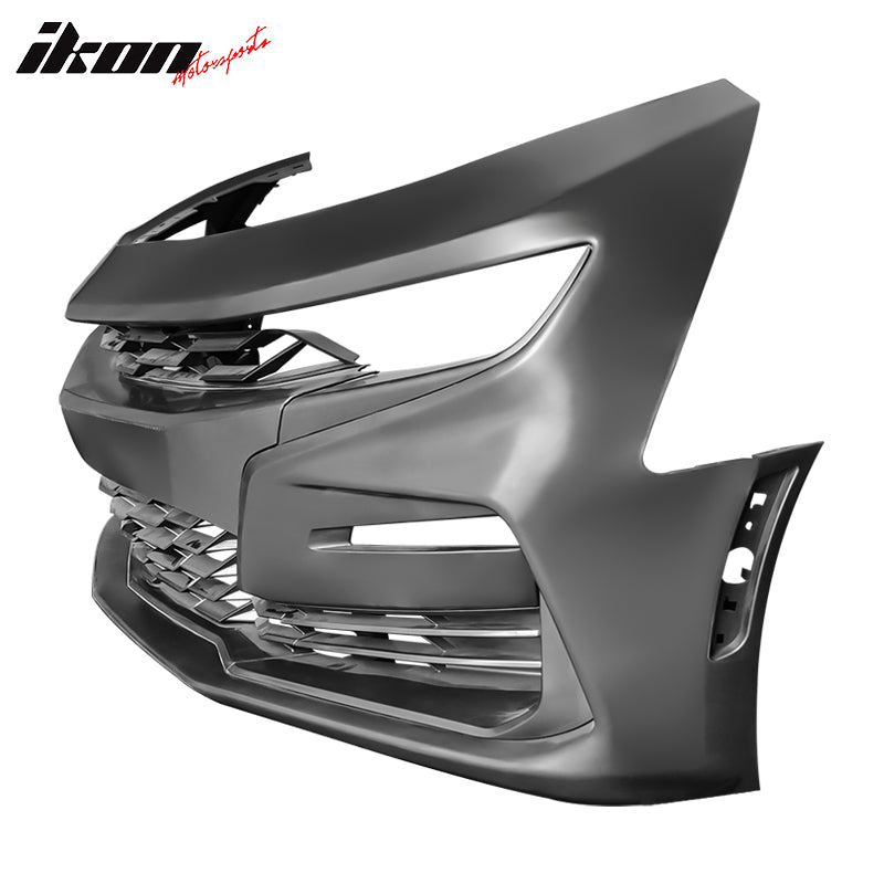 2019-2024 Chevy Camaro SS Style Black Front Bumper Guard Gloss Lip ABS