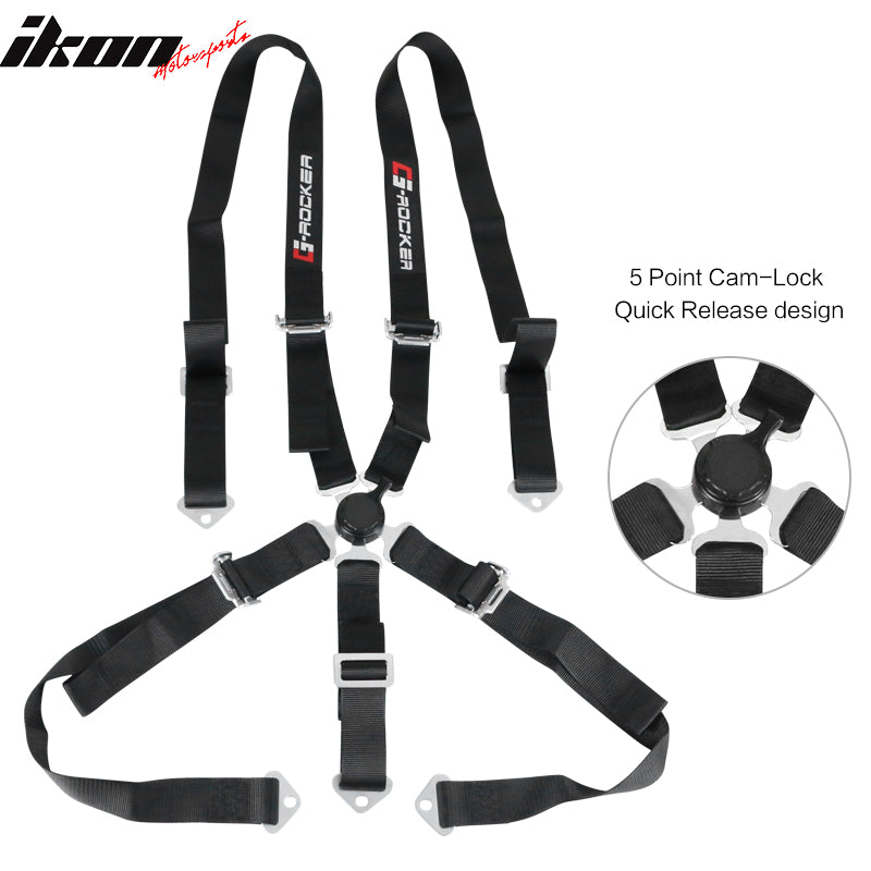 Universal Brown Racing Seat with Dual Slider 5 Point Cam-lock Belt PU