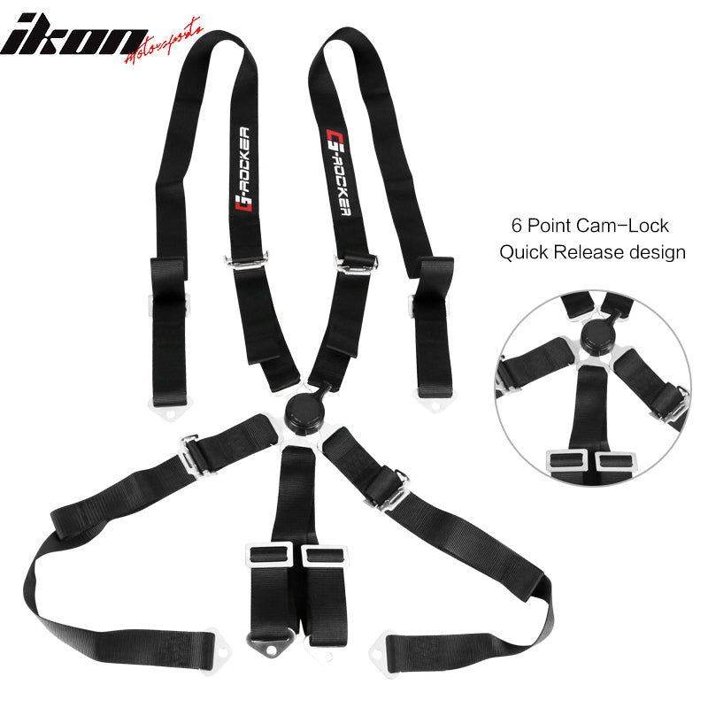 Universal Brown Racing Seat with Dual Slider 6 Point Cam-lock Belt PU