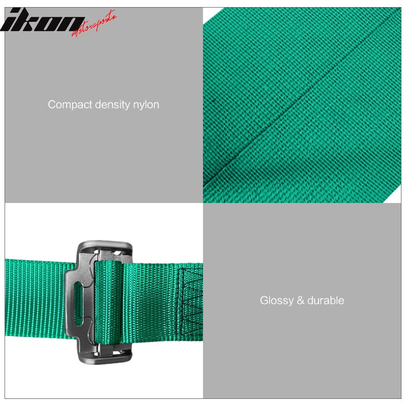 Universal O. Bezel Racing Seat Dual Slider Cam-lock Belt PU Carbon