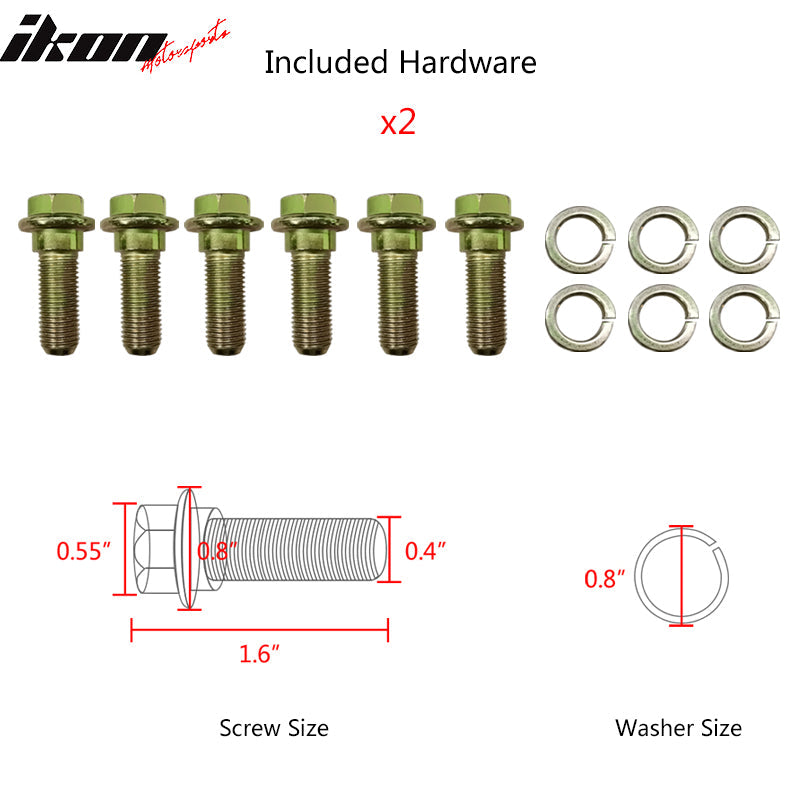 Universal Racing Seat Dual Slider 6 Point Cam-lock Belt PU Carbon
