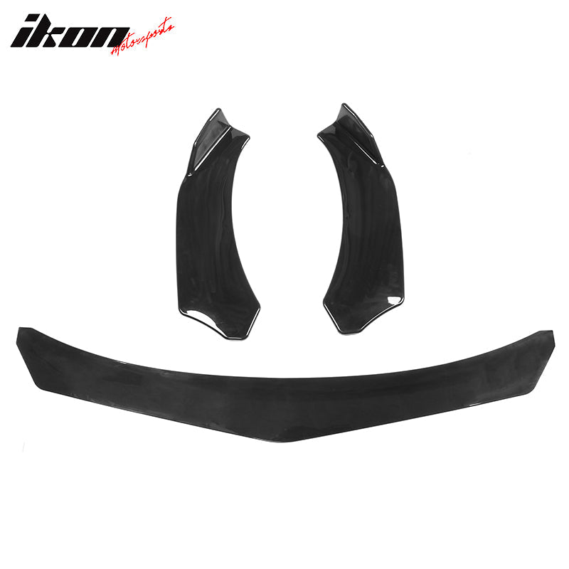 Honda Civic 62"-66" 3PCS B Style Black Front Lip with Strut Rods