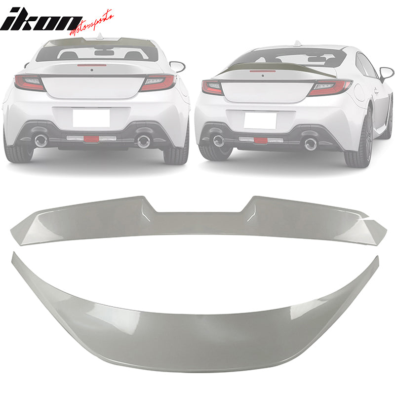2022-2025 Subaru BRZ GR86 #K1X White V Roof + TRD Trunk Spoiler ABS