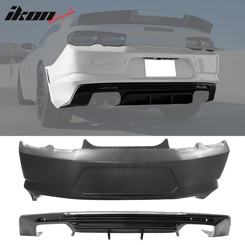2019-2024 Camaro OE Style Replacement Rear Bumper Cover Gloss Diffuser
