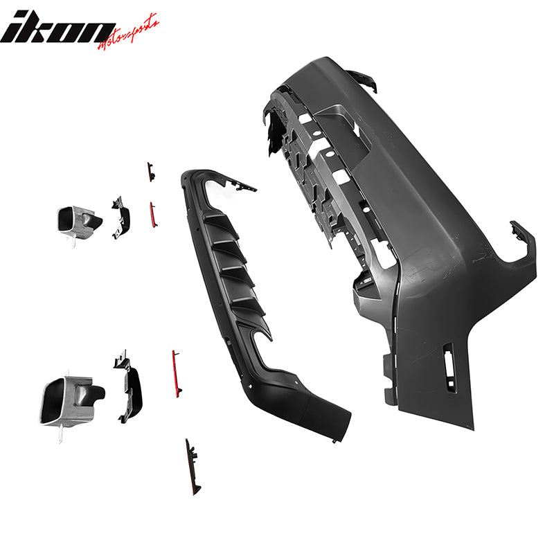 2008-2014 Dodge Challenger 2015+ SRT Hellcat Rear Bumper + V3 Diffuser