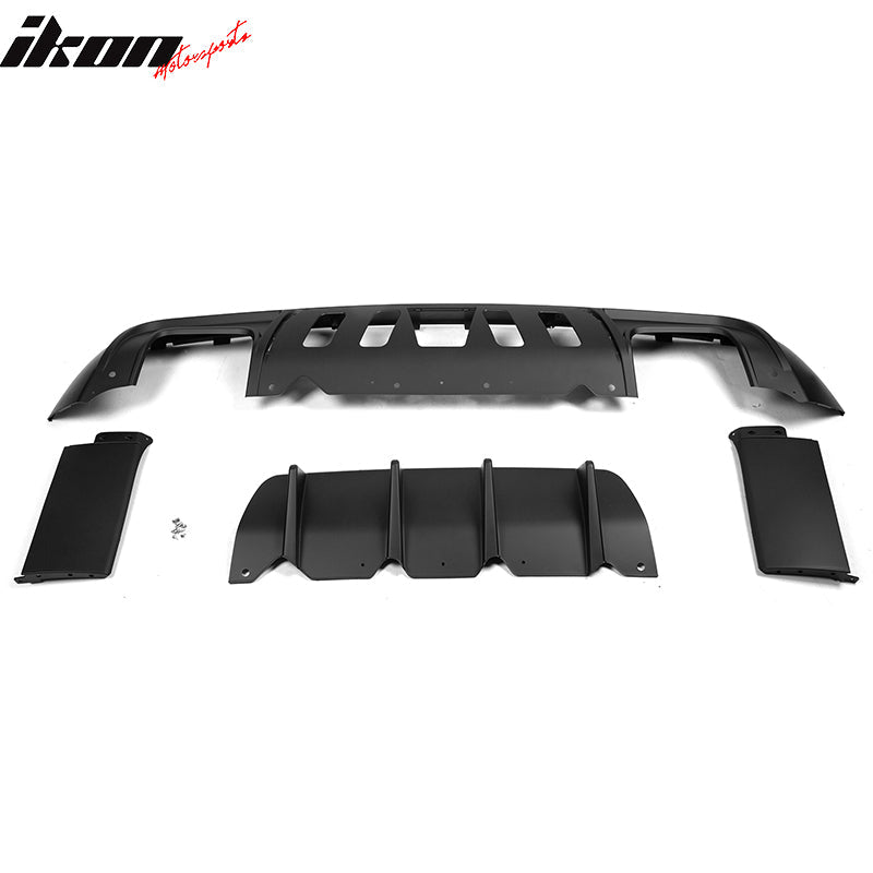 2008-2014 Dodge Challenger Front + Rear Bumper Cover + Diffuser PP