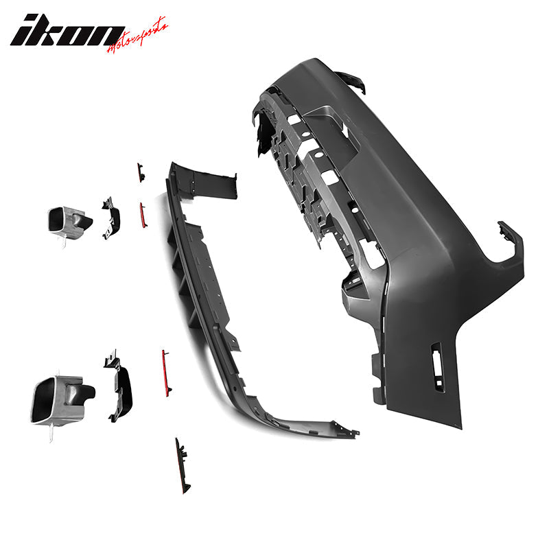 2008-2014 Dodge Challenger Front+Rear Bumper Cover+Lip+Diffuser PP