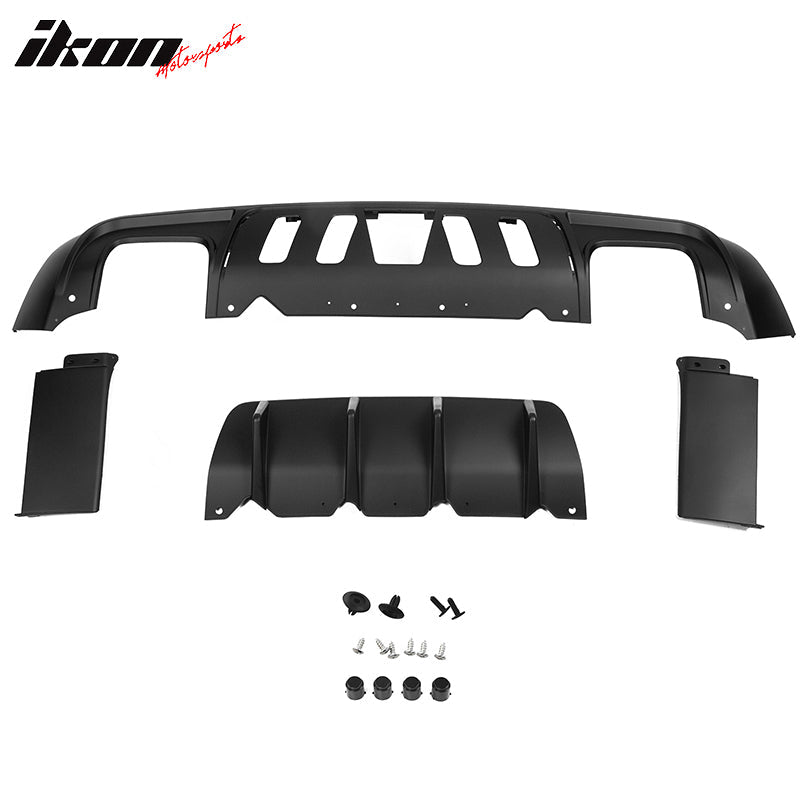 2008-2014 Dodge Challenger Front+Rear Bumper Cover+Lip+Diffuser PP