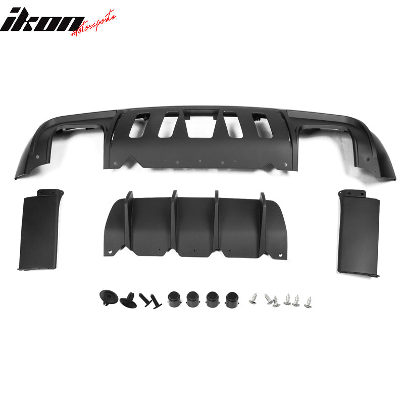 2008-2014 Dodge Challenger Front+Rear Bumper Cover+Lip+Diffuser PP