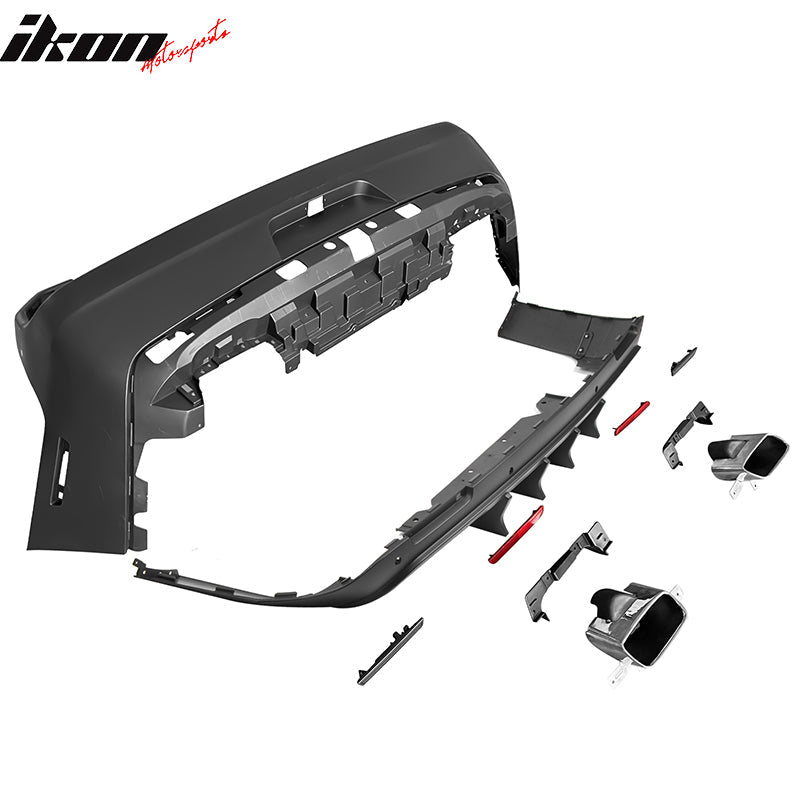 2008-2014 Dodge Challenger Front + Rear Bumper Cover + Diffuser PP