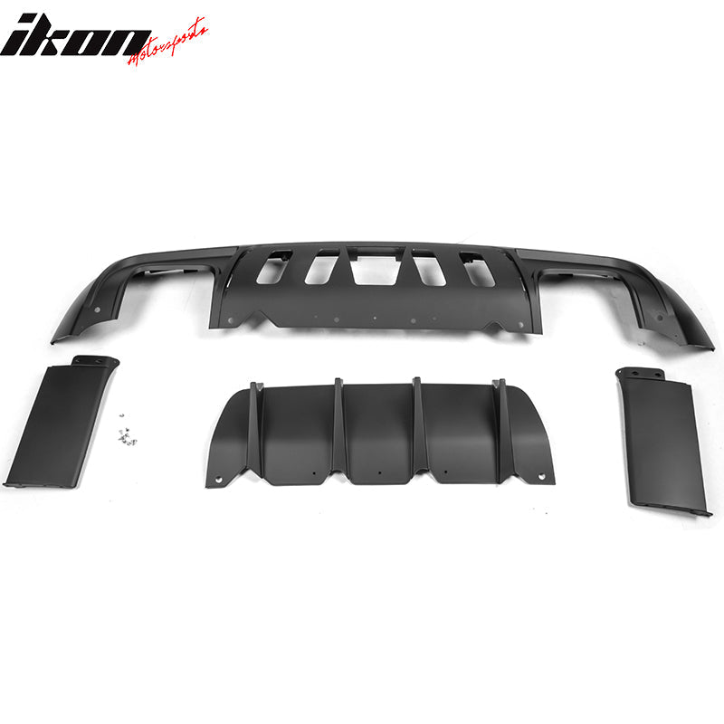 2008-2014 Dodge Challenger Front + Rear Bumper Cover + Diffuser PP