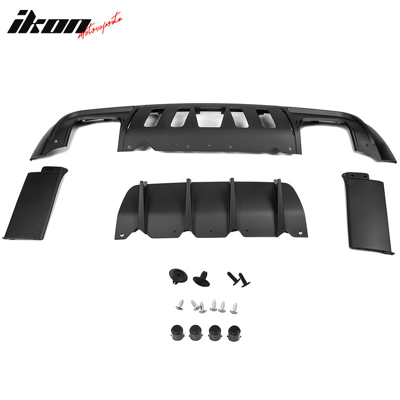 2008-2014 Dodge Challenger Front+Rear Bumper Cover+Lip+Diffuser PP