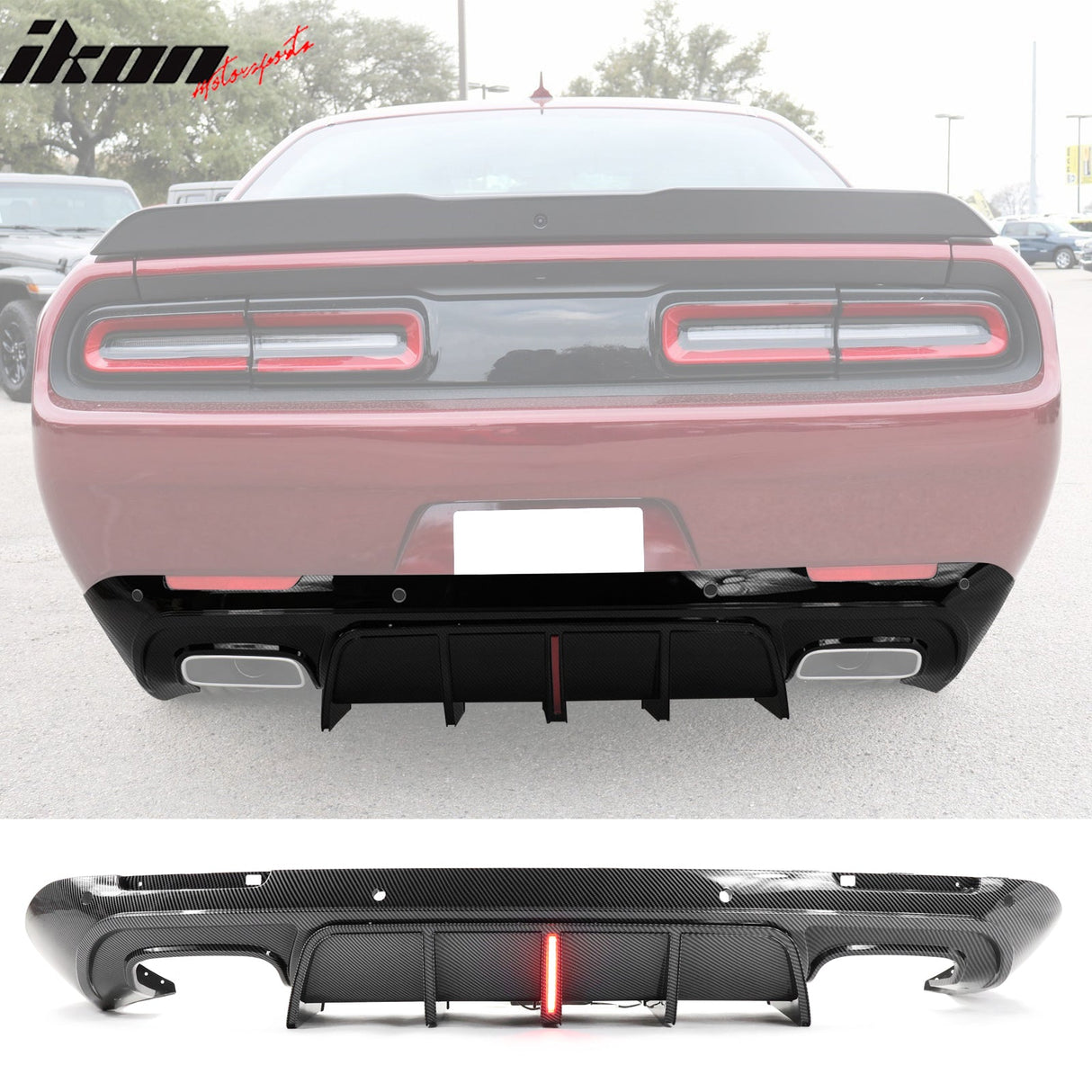 2015-2024 Dodge Challenger IKON Rear Bumper Diffuser PP