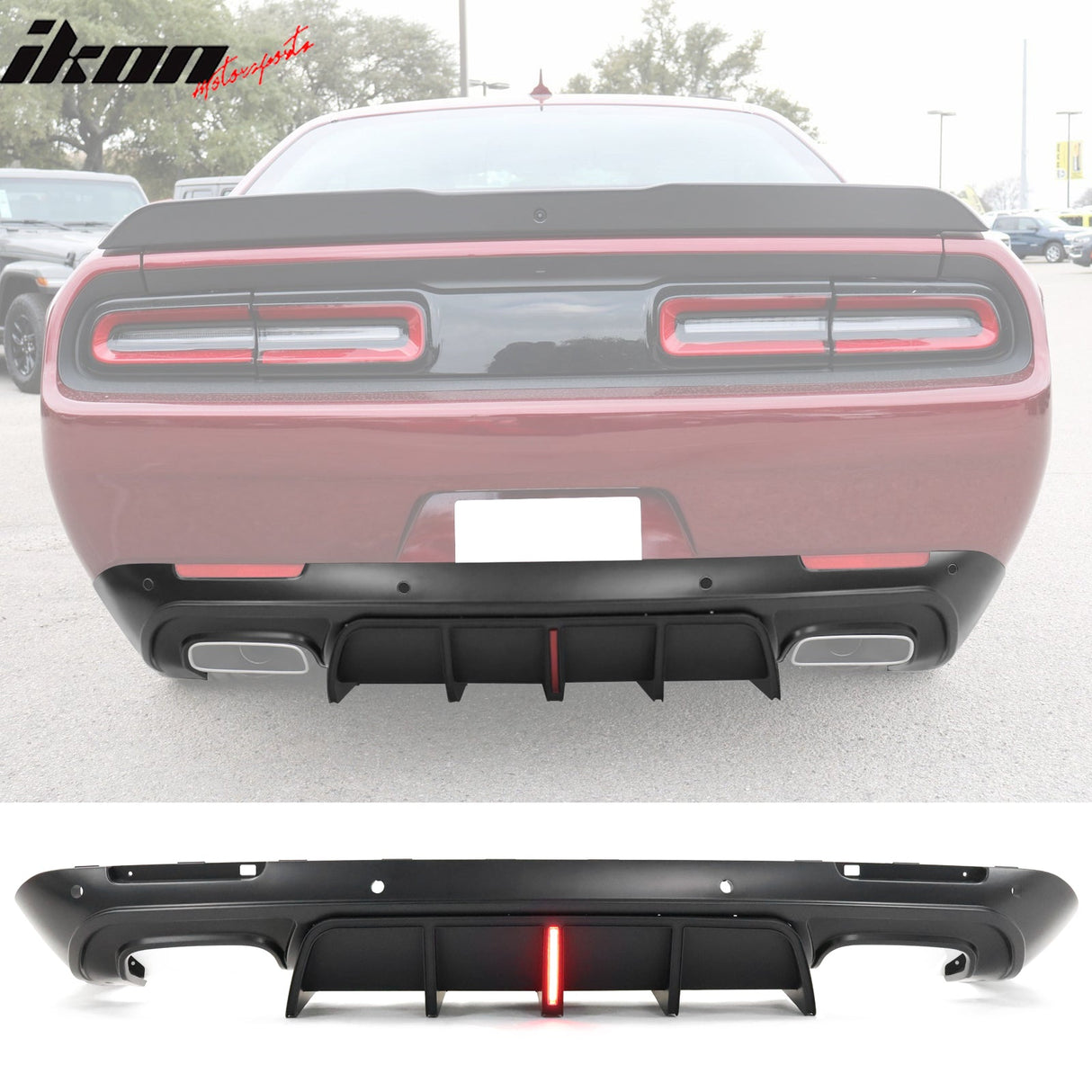 2015-2024 Dodge Challenger IKON Rear Bumper Diffuser PP