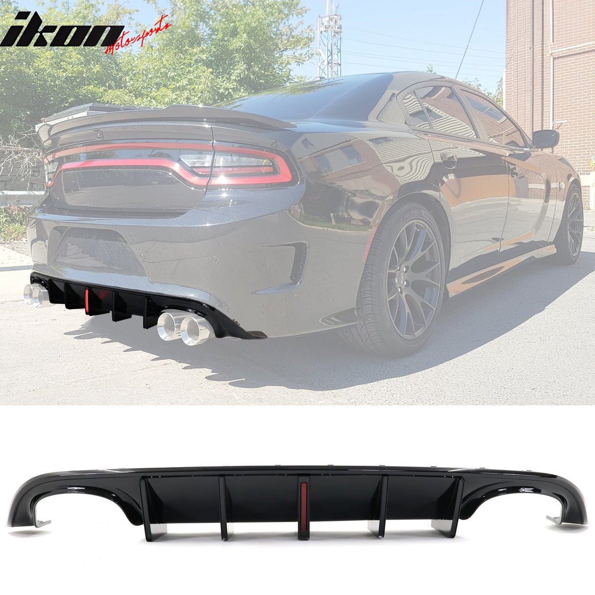 2015-2023 Dodge Charger Quad Exhaust Rear Bumper Diffuser 2PCS