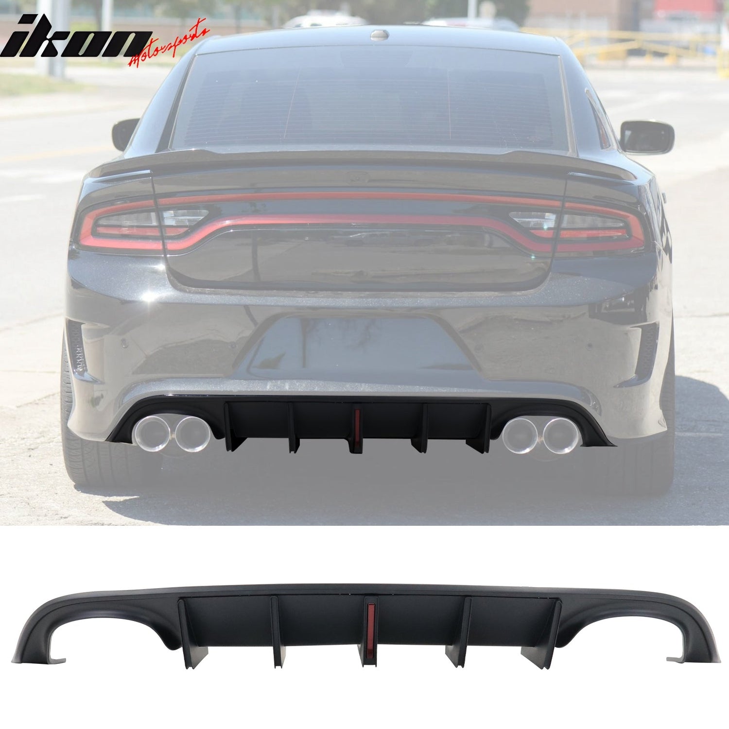 2015-2023 Dodge Charger Quad Exhaust Rear Bumper Diffuser 2PCS