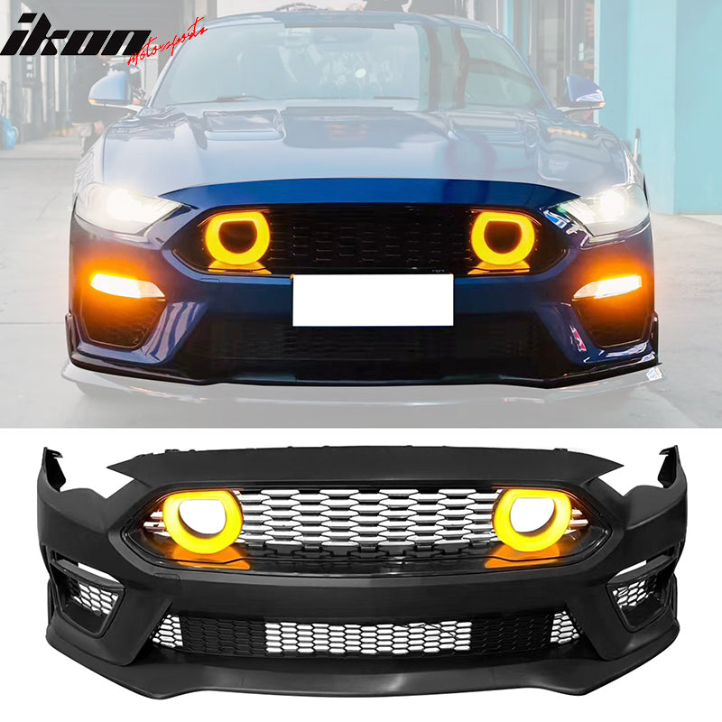 2018-2023 Ford Mustang Mach 1 Front Bumper Cover LED Grille Headlights