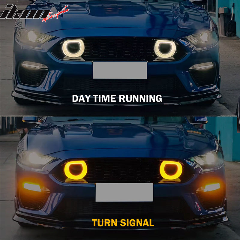 2018-2023 Ford Mustang Mach 1 Front Bumper Cover LED Grille Headlights