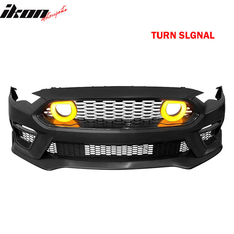2018-2023 Ford Mustang Mach 1 Front Bumper Cover LED Grille Headlights