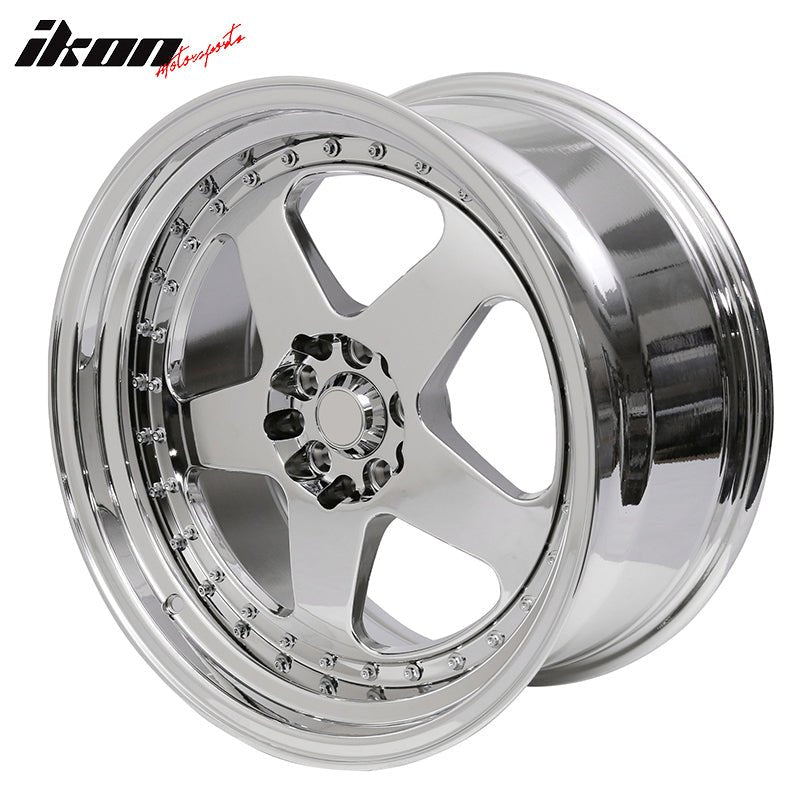 (2) 18X10 +30 5X100 / 5X114.3 Step Lip 5 Spoke Wheels Rim Accessories