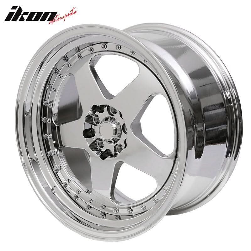 (4) 18X10 +30 5X100 / 5X114.3 Step Lip 5 Spoke Wheels Rims Accessories