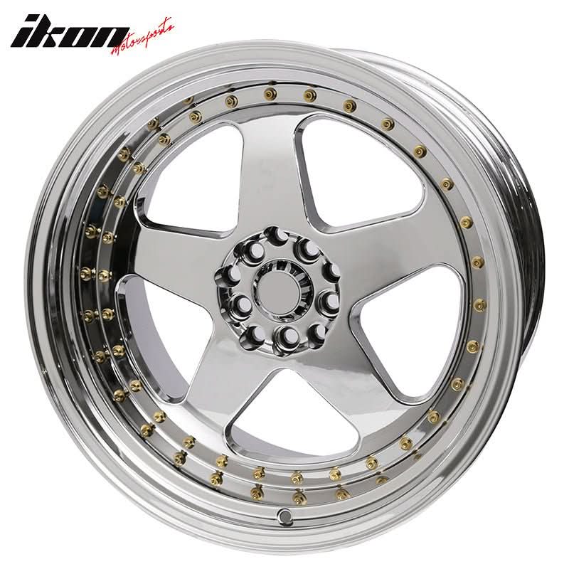 (2) 18X10 +30 5X100 / 5X114.3 Step Lip 5 Spoke Wheels Rim Replacement