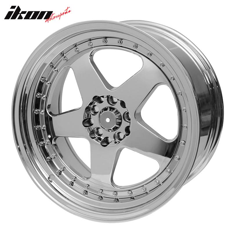 (4) 18X9.0 +30 5X100 / 5X114.3 Step Lip 5 Spoke Wheels Rim Replacement