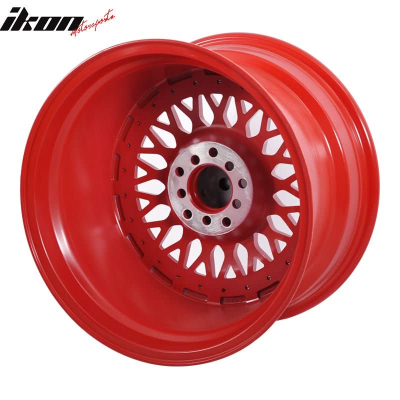 (4) 17X10 +30 5X100 / 5X114.3 Step Lip Deep Dish Mesh Wheels Rim
