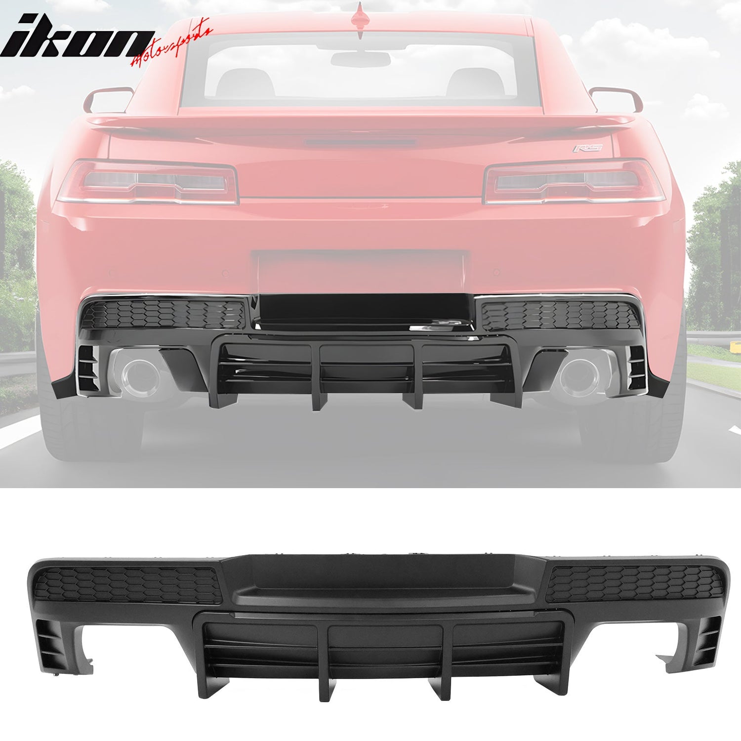 2014-2015 Chevy Camaro Ikon Rear Diffuser Bumper Lip PP