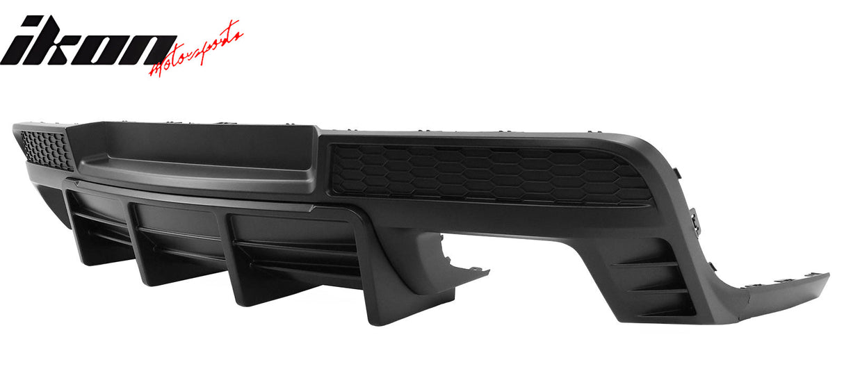 2014-2015 Chevy Camaro Black Rear Diffuser + Quad Exhaust Tips