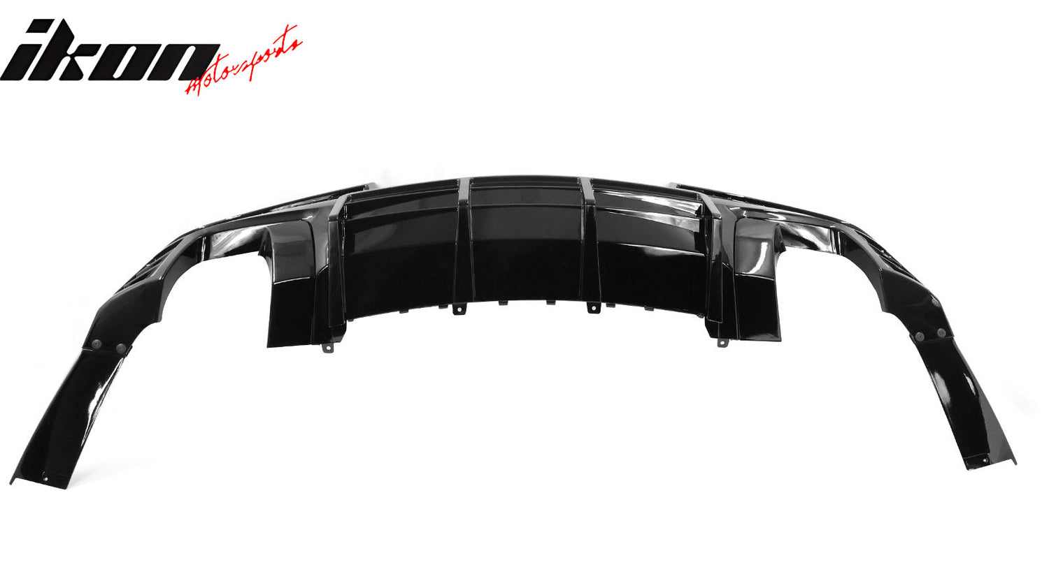 2014-2015 Chevy Camaro Black Rear Diffuser + Quad Exhaust Tips